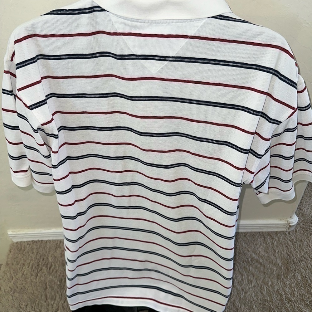Men’s vintage Tommy Hilfiger 1/03 red white blue size medium polo shirt - Picture 5 of 7
